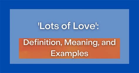 lovelots meaning|Lots Of Love .